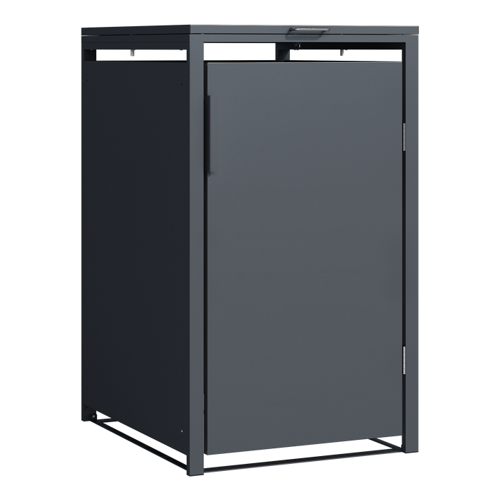 Moderne Mülltonnenbox MB4 | Anthrazit (RAL7016) | stabil & pulverbeschichtet | 1er-Box