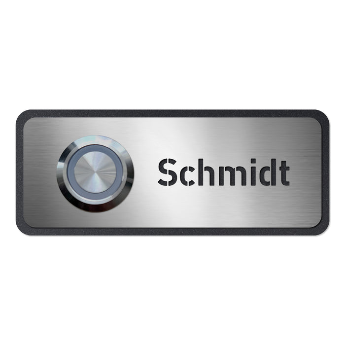 AlbersDesign personalisierte Edelstahl-Klingel K11 mit 3D-Effekt in Eisenglimmer (DB703)