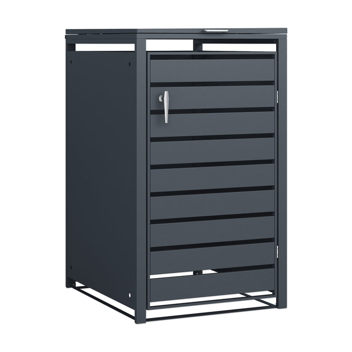 Moderne Mülltonnenbox MB2 | Anthrazit (RAL7016) | stabil & pulverbeschichtet | 1er-Box