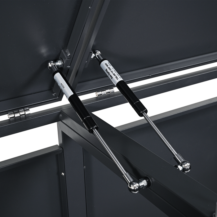 Moderne Mülltonnenbox MB9 | Anthrazit (RAL7016) | stabil & pulverbeschichtet | 3er-Box Lamellen