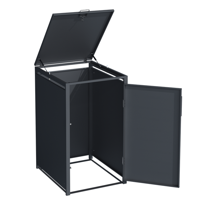 Moderne Mülltonnenbox MB4 | Anthrazit (RAL7016) | stabil & pulverbeschichtet | 1er-Box