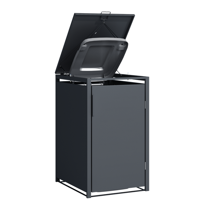 Moderne Mülltonnenbox MB4 | Anthrazit (RAL7016) | stabil & pulverbeschichtet | 1er-Box