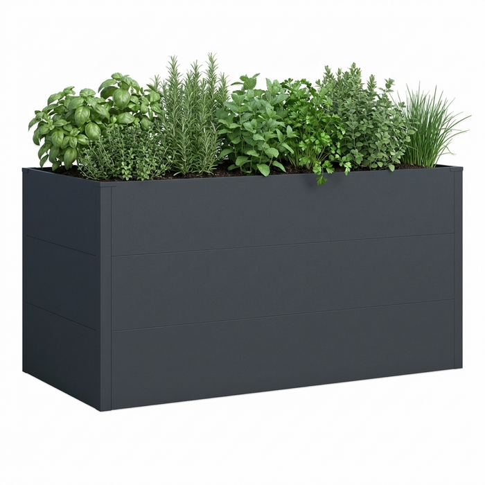 Hochbeet XL HB1 | pulverbeschichtet in Anthrazit (RAL7016) | 150x75x77 cm