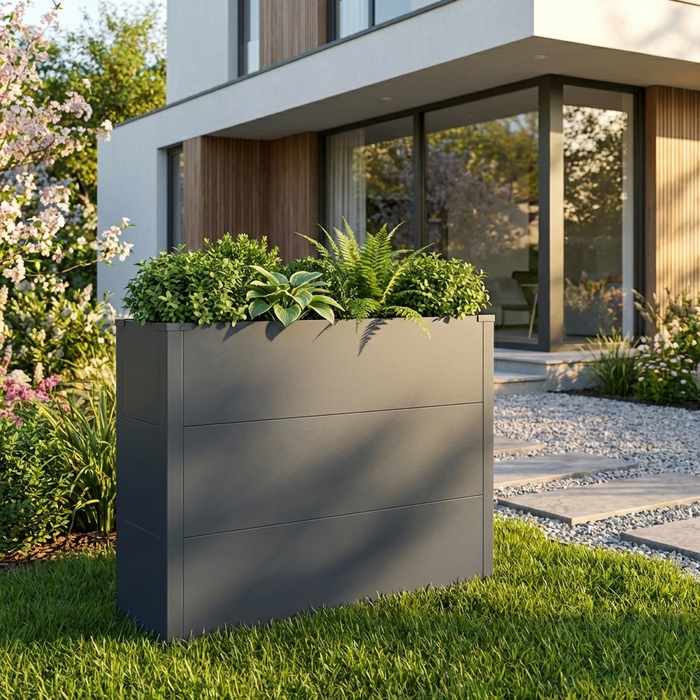 Hochbeet HB5 | Pulverbeschichtet in RAL7016 | 100x25x77 cm