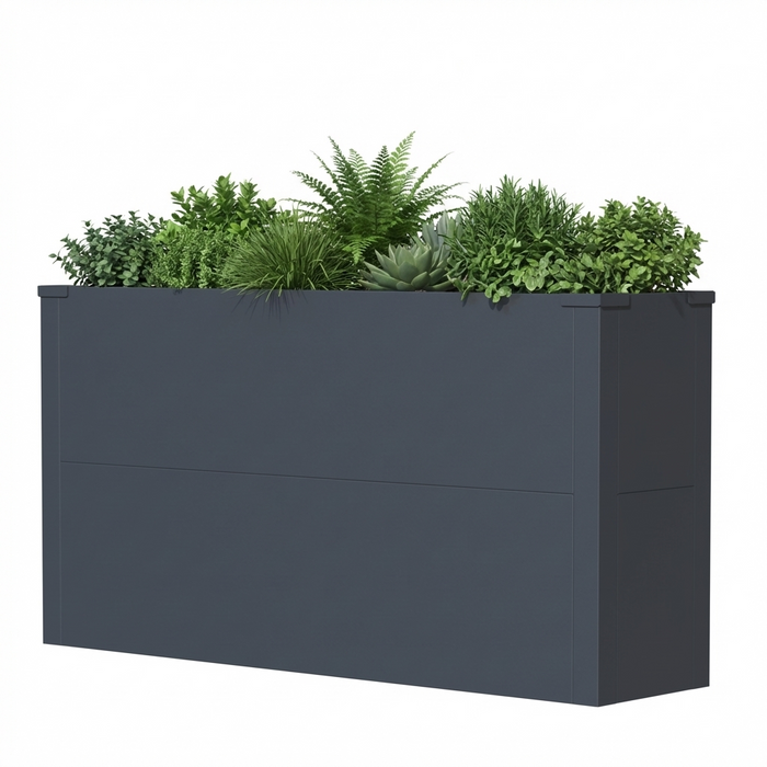 Hochbeet HB6 | Pulverbeschichtet in RAL7016 | 100x25x52 cm