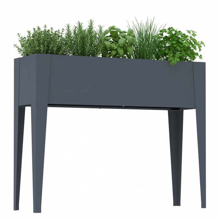 Hochbeet HB9 | pulverbeschichtet in Anthrazit (RAL7016) | 109x40x80 cm