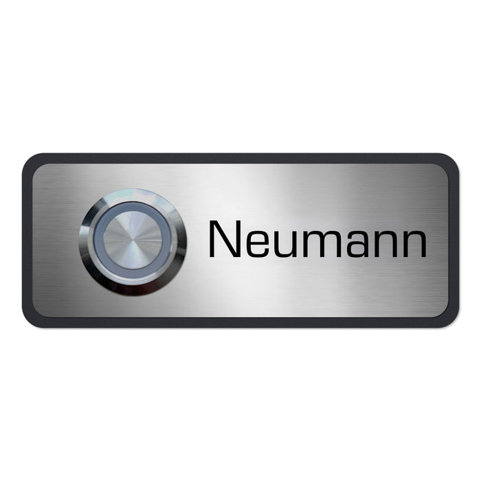 AlbersDesign personalisierte Edelstahl-Klingel K11 mit 3D-Effekt in Anthrazit (RAL7016)