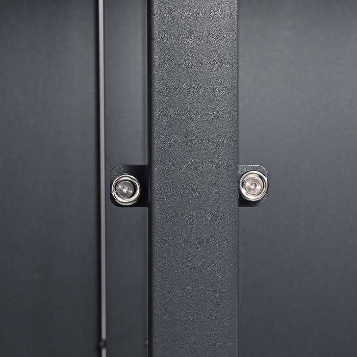 Moderne Mülltonnenbox MB6 | Anthrazit (RAL7016) | stabil & pulverbeschichtet | 2er-Box