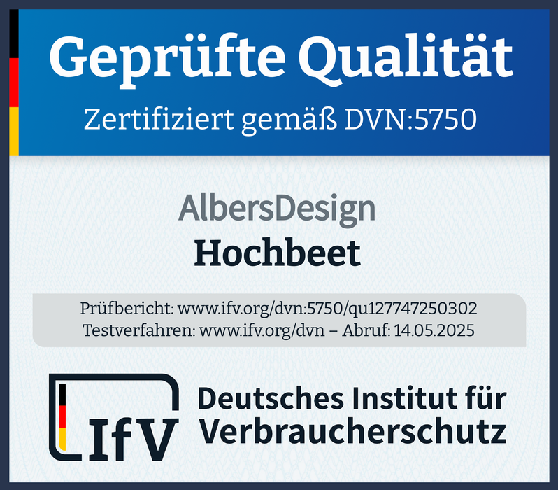 Hochbeet HB1 | pulverbeschichtet in Anthrazit (RAL7016) | 150x75x77 cm