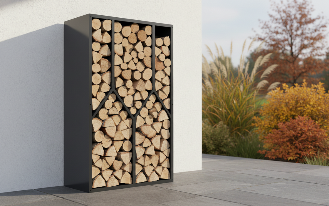 Holzregal HR1 | Pulverbeschichtet in RAL7016