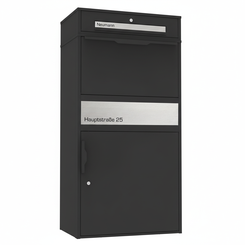XXL Paketbox mit Briefkasten | eisenglimmer - DB703 | personalisiert m ...